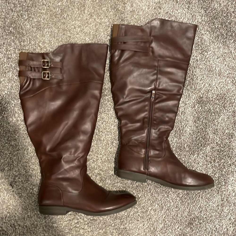 Beautiful Brown Extra Wide Calf Boots
